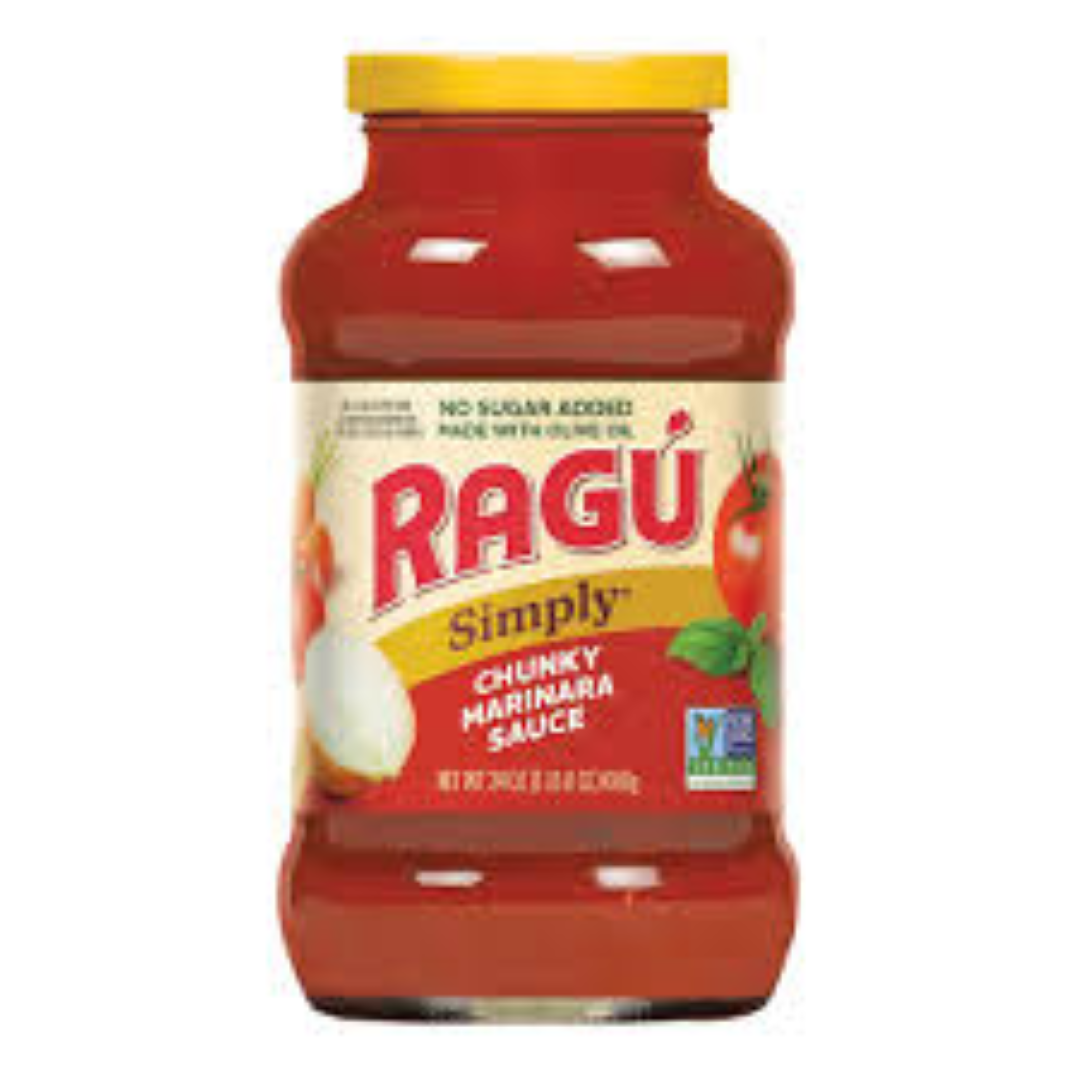 RAGU SIMPLY SAUCE CHUNKY MARINARA NAS 24OZ